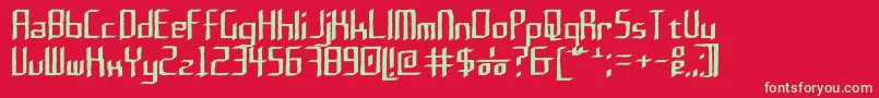 Rushil 0 6 Font – Green Fonts on Red Background