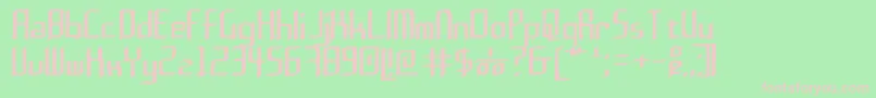 Rushil 0 6 Font – Pink Fonts on Green Background