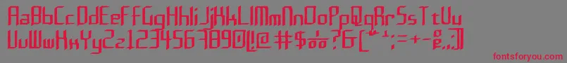 Rushil 0 6 Font – Red Fonts on Gray Background
