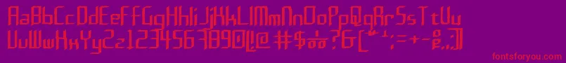 Rushil 0 6 Font – Red Fonts on Purple Background