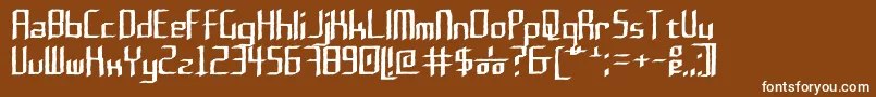 Rushil 0 6 Font – White Fonts on Brown Background