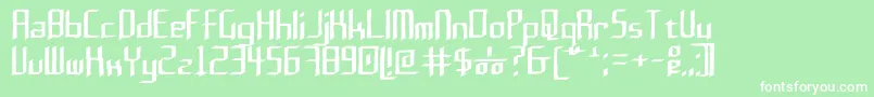 Rushil 0 6 Font – White Fonts on Green Background