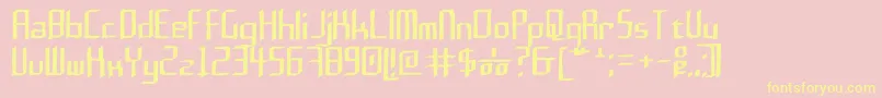 Rushil 0 6 Font – Yellow Fonts on Pink Background