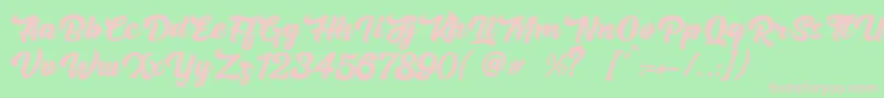 Rushing Nightshade DEMO Font – Pink Fonts on Green Background