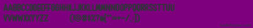 フォントRushmore – 紫の背景に黒い文字