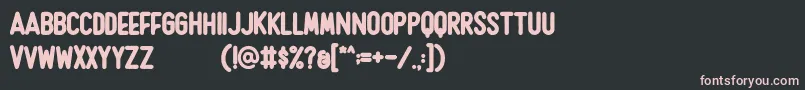Rushmore Font – Pink Fonts on Black Background