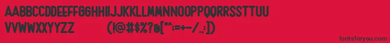Rushmore Font – Black Fonts on Red Background