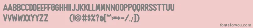 Czcionka Rushmore – szare czcionki na różowym tle