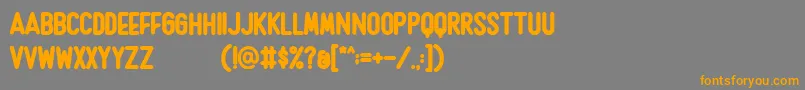 Rushmore Font – Orange Fonts on Gray Background