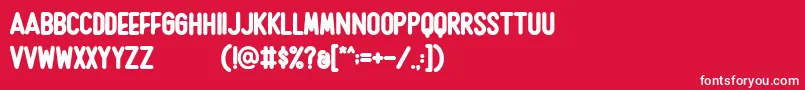 Rushmore Font – White Fonts on Red Background