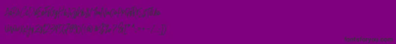Fonte Rushtard Brush – fontes pretas em um fundo violeta