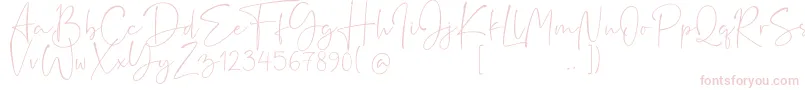 Rushtick-Schriftart – Rosa Schriften auf weißem Hintergrund