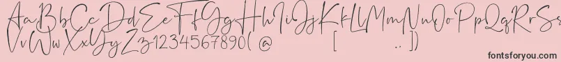 Шрифт Rushtick – чёрные шрифты на розовом фоне