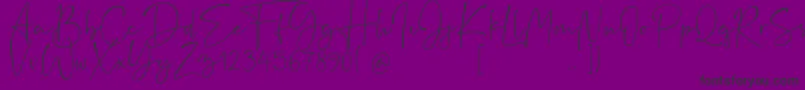 Rushtick Font – Black Fonts on Purple Background