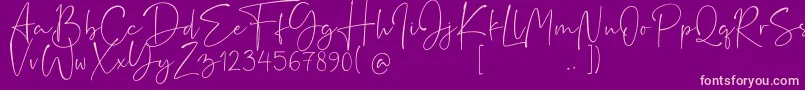 Шрифт Rushtick – розовые шрифты на фиолетовом фоне