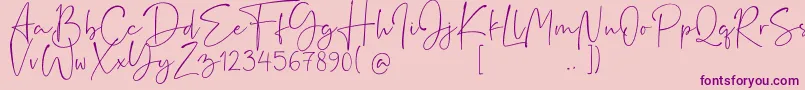 Шрифт Rushtick – фиолетовые шрифты на розовом фоне