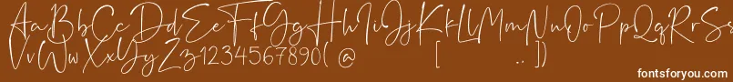 Шрифт Rushtick – белые шрифты на коричневом фоне