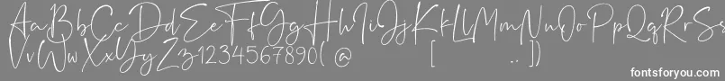 Rushtick Font – White Fonts on Gray Background