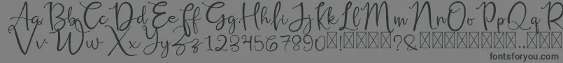 RusshellFree Font – Black Fonts on Gray Background