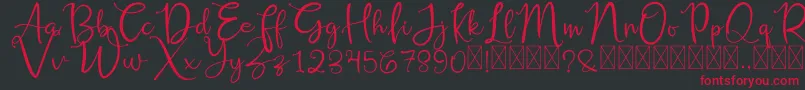 RusshellFree Font – Red Fonts on Black Background