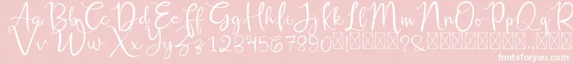 RusshellFree Font – White Fonts on Pink Background