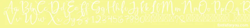 RusshellFree Font – White Fonts on Yellow Background