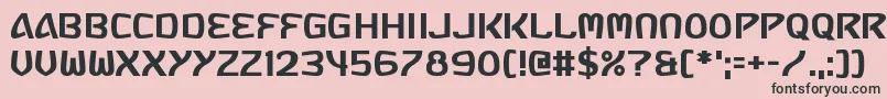 フォントRussia Five – ピンクの背景に黒い文字