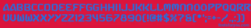 Russia Five Font – Blue Fonts on Red Background