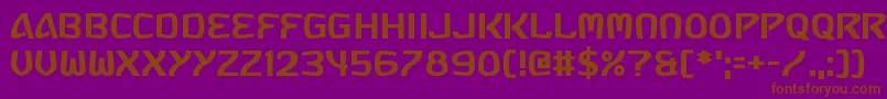 Russia Five Font – Brown Fonts on Purple Background