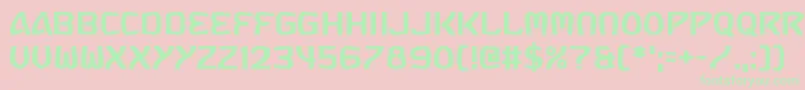 Russia Five Font – Green Fonts on Pink Background