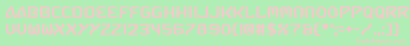 Russia Five Font – Pink Fonts on Green Background