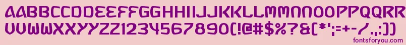 Russia Five Font – Purple Fonts on Pink Background