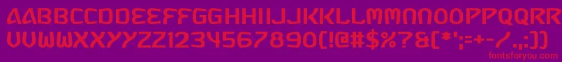 fuente Russia Five – Fuentes Rojas Sobre Fondo Morado