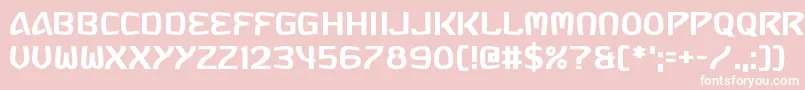 Russia Five Font – White Fonts on Pink Background