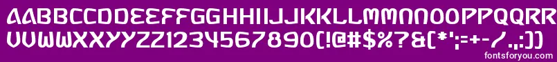 Russia Five Font – White Fonts on Purple Background