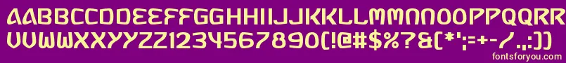 Russia Five Font – Yellow Fonts on Purple Background