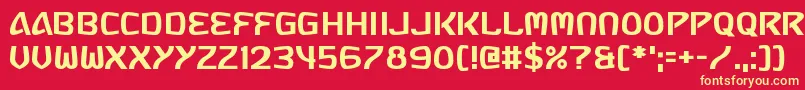 Russia Five Font – Yellow Fonts on Red Background