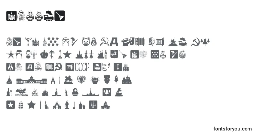 Шрифт Russia – алфавит, цифры, специальные символы