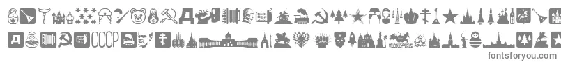 Russia Font – Gray Fonts on White Background