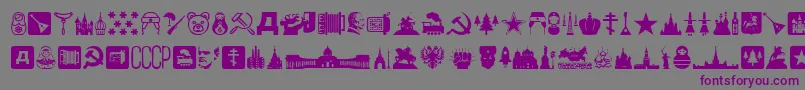 Russia-fontti – violetit fontit harmaalla taustalla