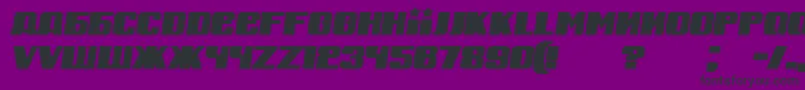 Russian Spring BoldItalic Font – Black Fonts on Purple Background