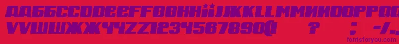 Russian Spring BoldItalic Font – Purple Fonts on Red Background