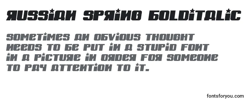 Russian Spring BoldItalic フォントのレビュー
