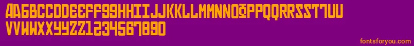 Russian Font – Orange Fonts on Purple Background