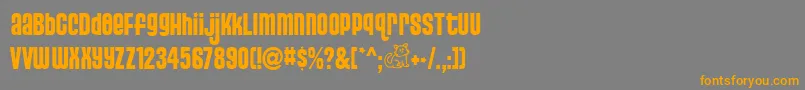 Pusss Font – Orange Fonts on Gray Background