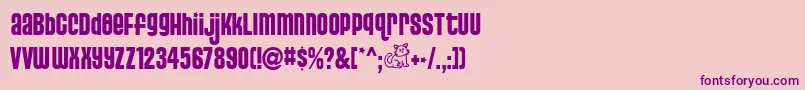 Шрифт Pusss – фиолетовые шрифты на розовом фоне