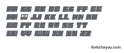 RussianoGrunged Italic Font