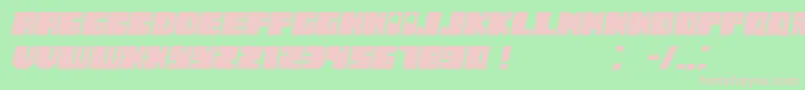 フォントRussianoThin Italic – 緑の背景にピンクのフォント