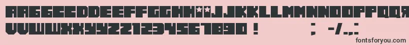 RussianoThin Font – Black Fonts on Pink Background