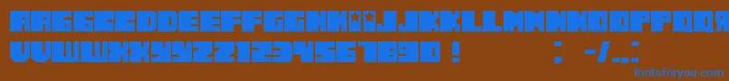 RussianoThin Font – Blue Fonts on Brown Background